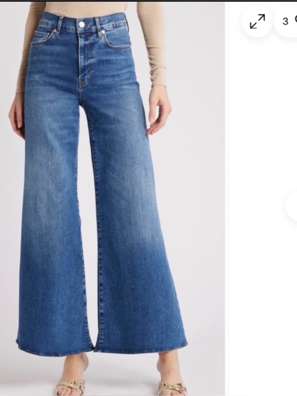 Frame Denim High-Rise Wide Leg Blue Jeans